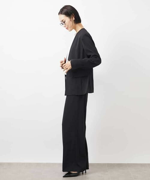 MICHEL KLEIN / ミッシェルクラン その他パンツ | ［セットアップ対応/洗える］ツイルワイドパンツ(多機能素材) | 詳細18