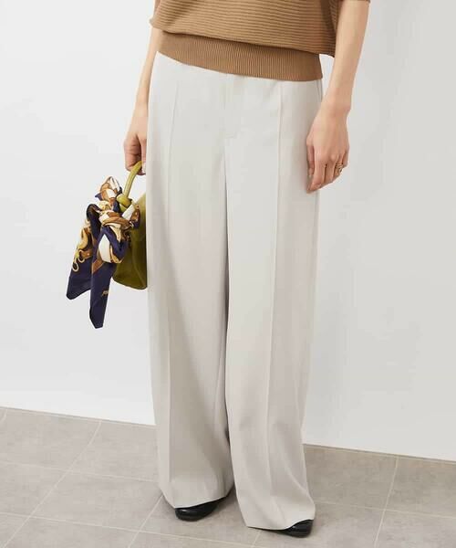 MICHEL KLEIN / ミッシェルクラン その他パンツ | ［セットアップ対応/洗える］ツイルワイドパンツ(多機能素材) | 詳細2