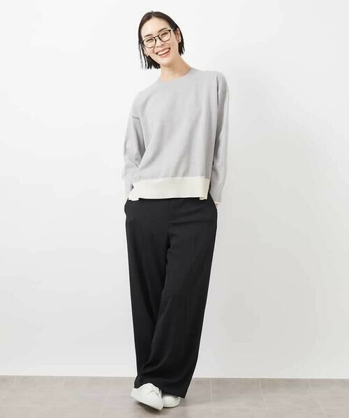 MICHEL KLEIN / ミッシェルクラン その他パンツ | ［セットアップ対応/洗える］ツイルワイドパンツ(多機能素材) | 詳細20