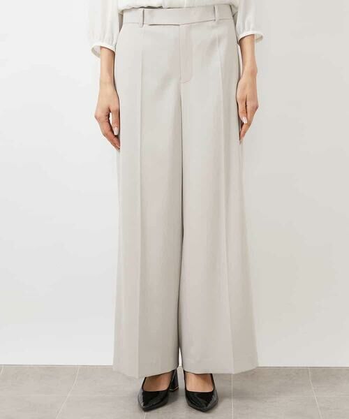 MICHEL KLEIN / ミッシェルクラン その他パンツ | ［セットアップ対応/洗える］ツイルワイドパンツ(多機能素材) | 詳細23