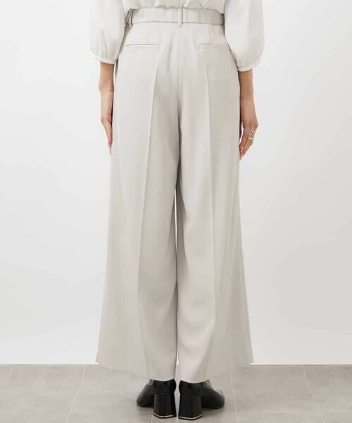 MICHEL KLEIN / ミッシェルクラン その他パンツ | ［セットアップ対応/洗える］ツイルワイドパンツ(多機能素材) | 詳細25