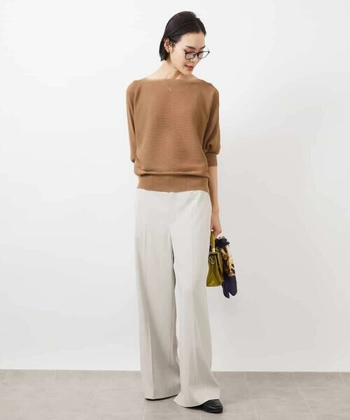 MICHEL KLEIN / ミッシェルクラン その他パンツ | ［セットアップ対応/洗える］ツイルワイドパンツ(多機能素材) | 詳細3