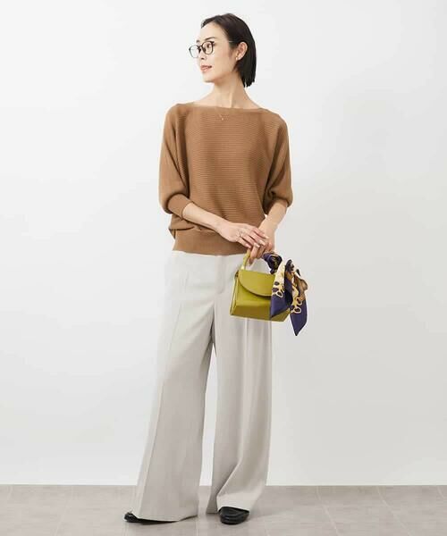 MICHEL KLEIN / ミッシェルクラン その他パンツ | ［セットアップ対応/洗える］ツイルワイドパンツ(多機能素材) | 詳細4