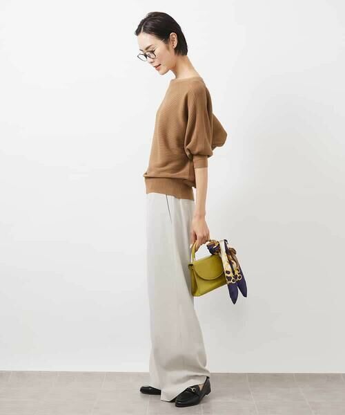 MICHEL KLEIN / ミッシェルクラン その他パンツ | ［セットアップ対応/洗える］ツイルワイドパンツ(多機能素材) | 詳細5