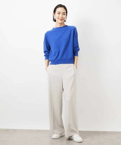 MICHEL KLEIN / ミッシェルクラン その他パンツ | ［セットアップ対応/洗える］ツイルワイドパンツ(多機能素材) | 詳細8