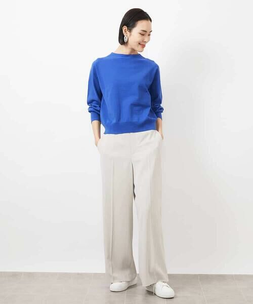 MICHEL KLEIN / ミッシェルクラン その他パンツ | ［セットアップ対応/洗える］ツイルワイドパンツ(多機能素材) | 詳細9