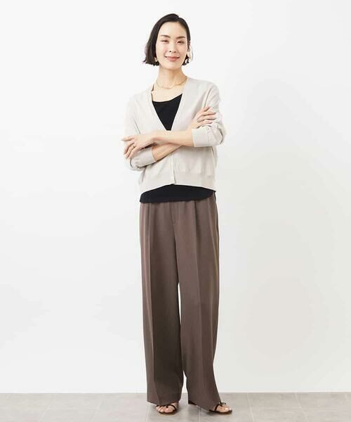 MICHEL KLEIN / ミッシェルクラン チノ・ワークパンツ | ストレッチツイルワイドパンツ | 詳細10