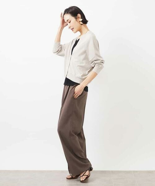 MICHEL KLEIN / ミッシェルクラン チノ・ワークパンツ | ストレッチツイルワイドパンツ | 詳細11