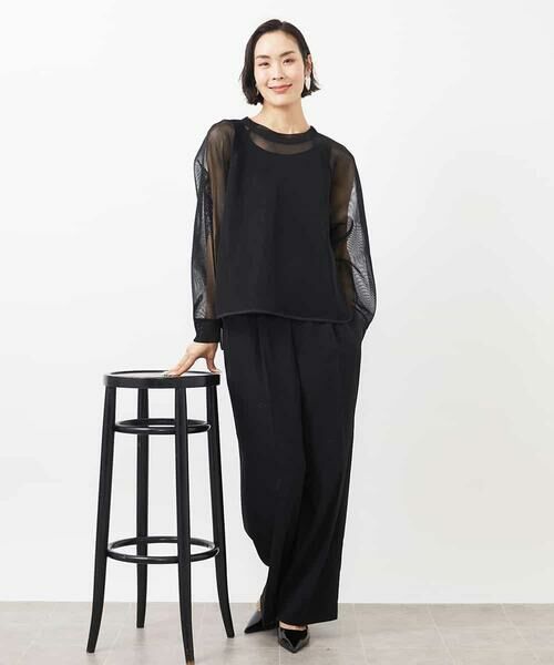 MICHEL KLEIN / ミッシェルクラン チノ・ワークパンツ | ストレッチツイルワイドパンツ | 詳細14