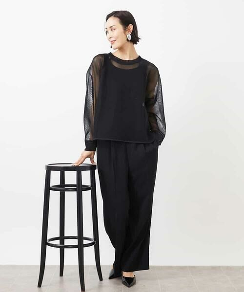 MICHEL KLEIN / ミッシェルクラン チノ・ワークパンツ | ストレッチツイルワイドパンツ | 詳細15