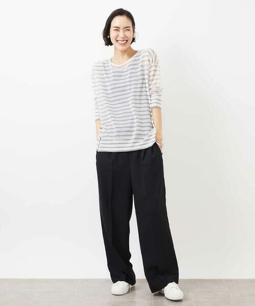 MICHEL KLEIN / ミッシェルクラン チノ・ワークパンツ | ストレッチツイルワイドパンツ | 詳細18