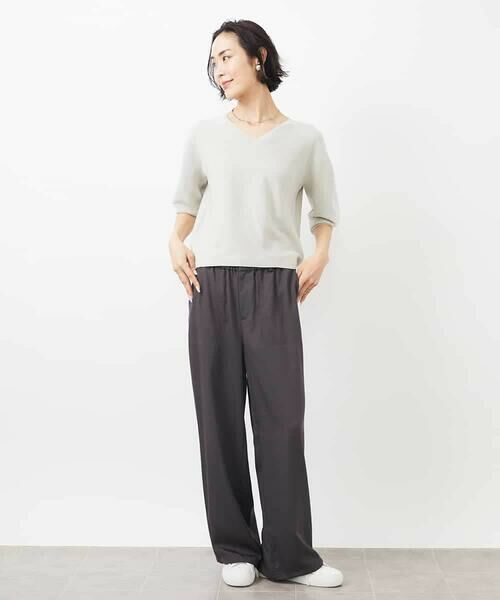 MICHEL KLEIN / ミッシェルクラン チノ・ワークパンツ | ストレッチツイルワイドパンツ | 詳細2