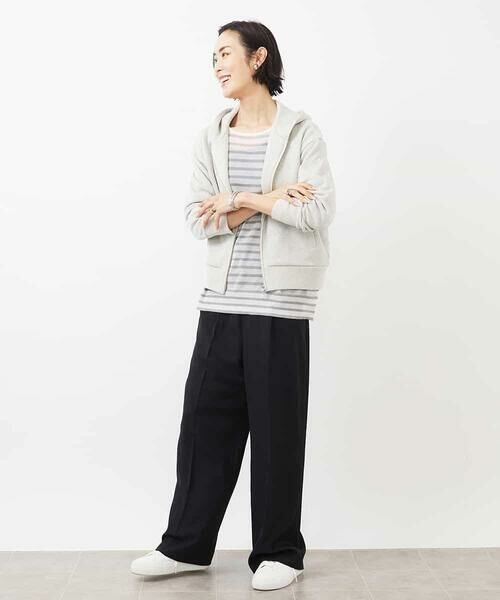 MICHEL KLEIN / ミッシェルクラン チノ・ワークパンツ | ストレッチツイルワイドパンツ | 詳細20