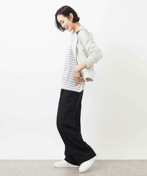 MICHEL KLEIN / ミッシェルクラン チノ・ワークパンツ | ストレッチツイルワイドパンツ | 詳細21