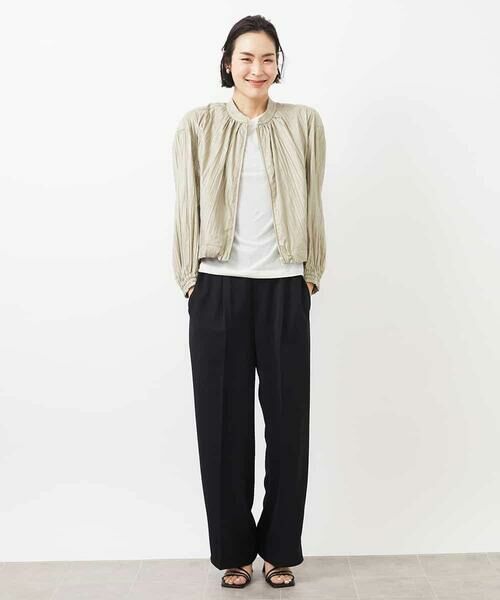 MICHEL KLEIN / ミッシェルクラン チノ・ワークパンツ | ストレッチツイルワイドパンツ | 詳細22