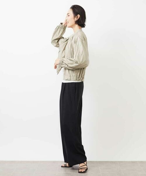 MICHEL KLEIN / ミッシェルクラン チノ・ワークパンツ | ストレッチツイルワイドパンツ | 詳細23