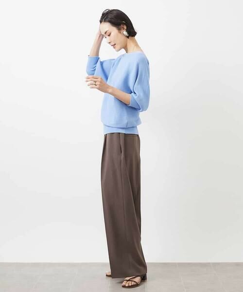 MICHEL KLEIN / ミッシェルクラン チノ・ワークパンツ | ストレッチツイルワイドパンツ | 詳細7