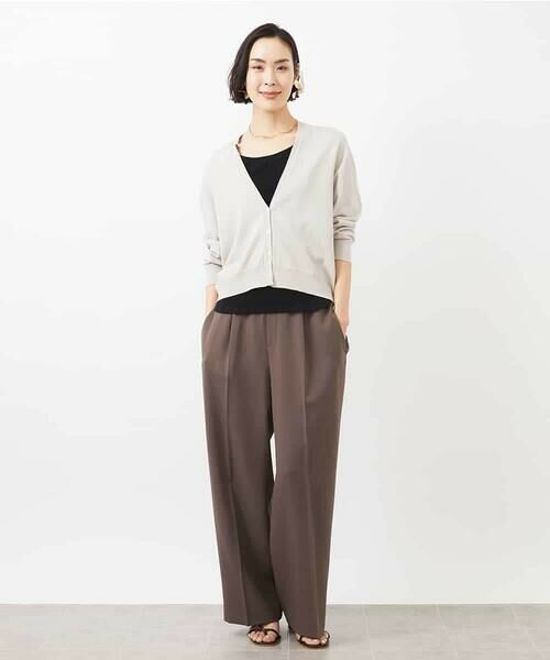 MICHEL KLEIN / ミッシェルクラン チノ・ワークパンツ | ストレッチツイルワイドパンツ | 詳細9