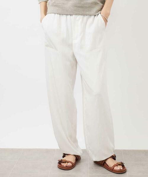MICHEL KLEIN/ミッシェルクラン 2WAY裾ドロストカーゴパンツ アイボリー S MICHEL KLEIN/ミッシェルクラン 2WAY裾ドロストカーゴパンツ アイボリー S