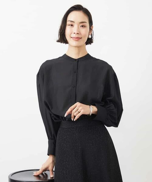 MICHEL KLEIN / ミッシェルクラン シャツ・ブラウス | シアーボリュームスリーブブラウス | 詳細14