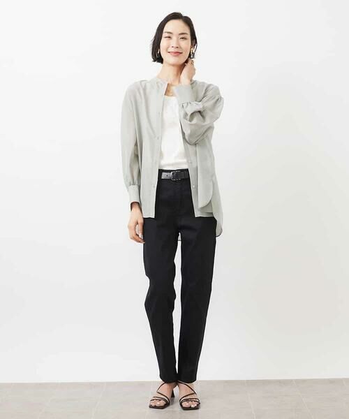 MICHEL KLEIN / ミッシェルクラン シャツ・ブラウス | シアーボリュームスリーブブラウス | 詳細4