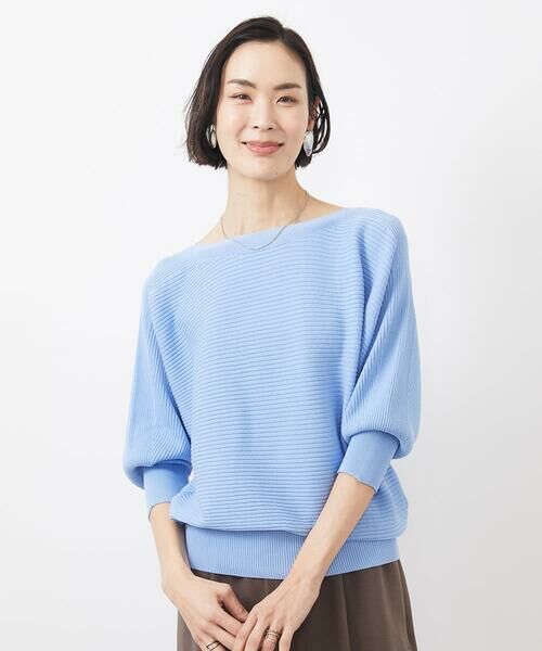 安心追跡【KAREN MILLEN】ニット ワイドスリーブ ミダクシドレス セール】 [WEB限定カラー]ホールガーメント(R)ドルマンスリーブ