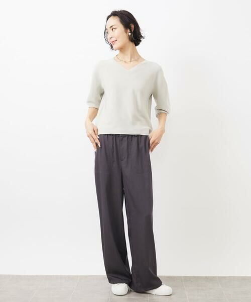 MICHEL KLEIN / ミッシェルクラン ニット・セーター | [WEB限定カラー]ホールガーメント(R)Vネックボリュームスリーブニット | 詳細10