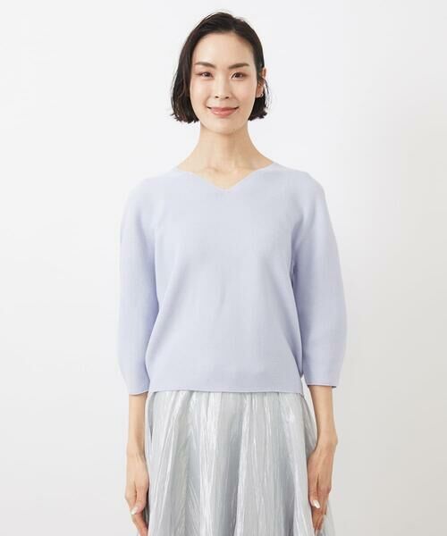 MICHEL KLEIN / ミッシェルクラン ニット・セーター | [WEB限定カラー]ホールガーメント(R)Vネックボリュームスリーブニット | 詳細26