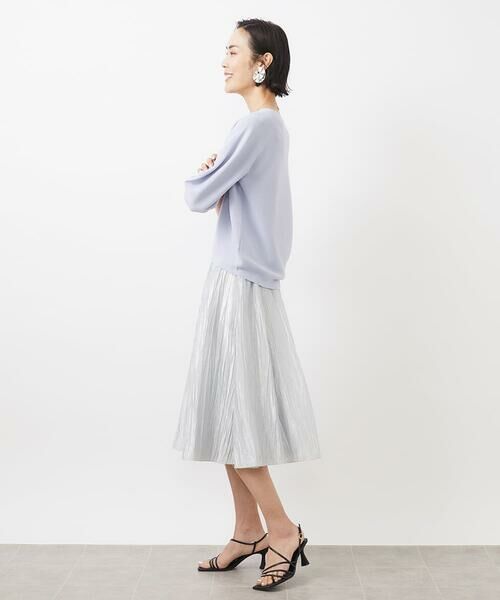 MICHEL KLEIN / ミッシェルクラン ニット・セーター | [WEB限定カラー]ホールガーメント(R)Vネックボリュームスリーブニット | 詳細5