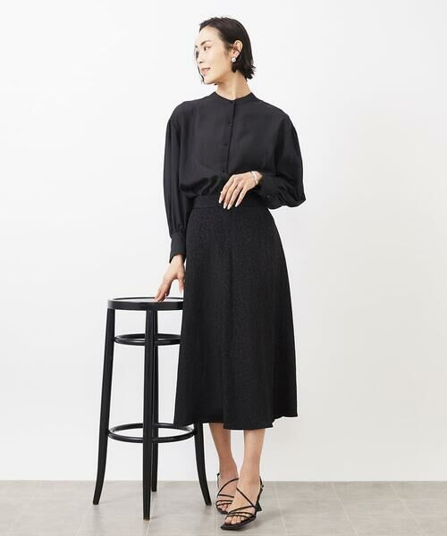 MICHEL KLEIN / ミッシェルクラン ロング・マキシ丈スカート | ドットジャガードスカート | 詳細10