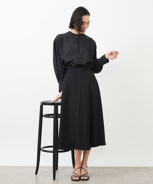 MICHEL KLEIN / ミッシェルクラン ロング・マキシ丈スカート | ドットジャガードスカート | 詳細8