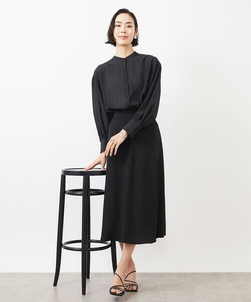 MICHEL KLEIN / ミッシェルクラン ロング・マキシ丈スカート | ドットジャガードスカート | 詳細9