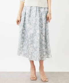 MICHEL KLEIN / ミッシェルクラン ロング・マキシ丈スカート | [オリジナルプリント]チェリーブロッサムプリントスカート