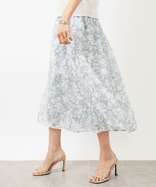 MICHEL KLEIN / ミッシェルクラン ロング・マキシ丈スカート | [オリジナルプリント]チェリーブロッサムプリントスカート | 詳細11