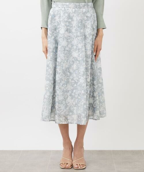 MICHEL KLEIN / ミッシェルクラン ロング・マキシ丈スカート | [オリジナルプリント]チェリーブロッサムプリントスカート | 詳細3