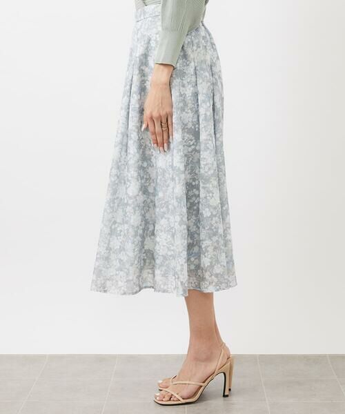 MICHEL KLEIN / ミッシェルクラン ロング・マキシ丈スカート | [オリジナルプリント]チェリーブロッサムプリントスカート | 詳細4