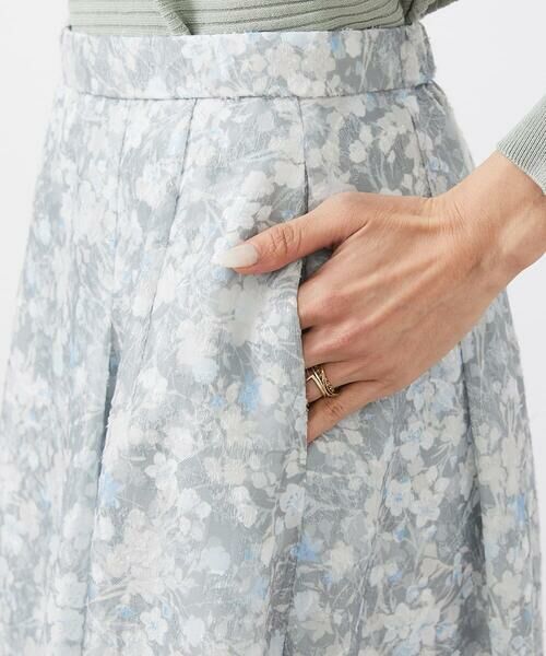 MICHEL KLEIN / ミッシェルクラン ロング・マキシ丈スカート | [オリジナルプリント]チェリーブロッサムプリントスカート | 詳細8