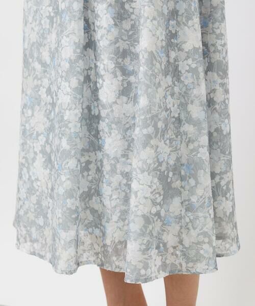 MICHEL KLEIN / ミッシェルクラン ロング・マキシ丈スカート | [オリジナルプリント]チェリーブロッサムプリントスカート | 詳細9