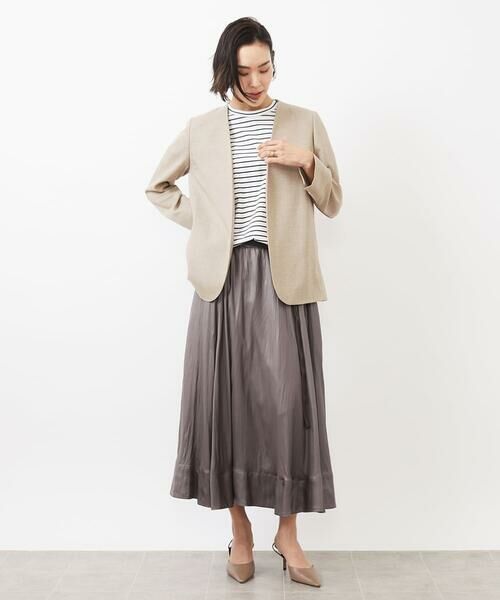 MICHEL KLEIN / ミッシェルクラン ノーカラージャケット | ノーカラーリラクシージャケット | 詳細4