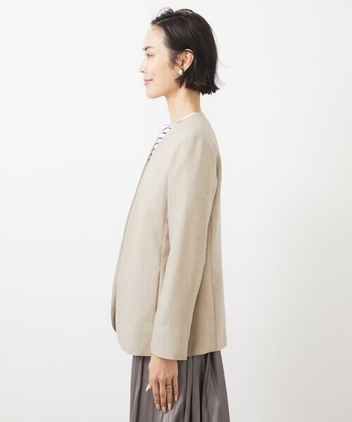 MICHEL KLEIN / ミッシェルクラン ノーカラージャケット | ノーカラーリラクシージャケット | 詳細6