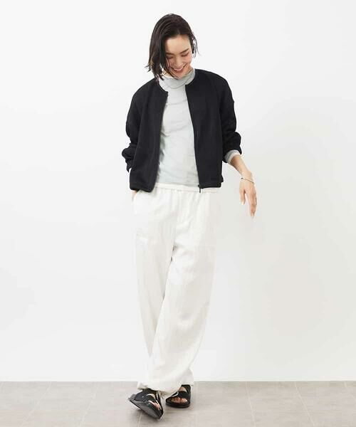 MICHEL KLEIN / ミッシェルクラン ノーカラージャケット | シアーメッシュダンボールブルゾン | 詳細12