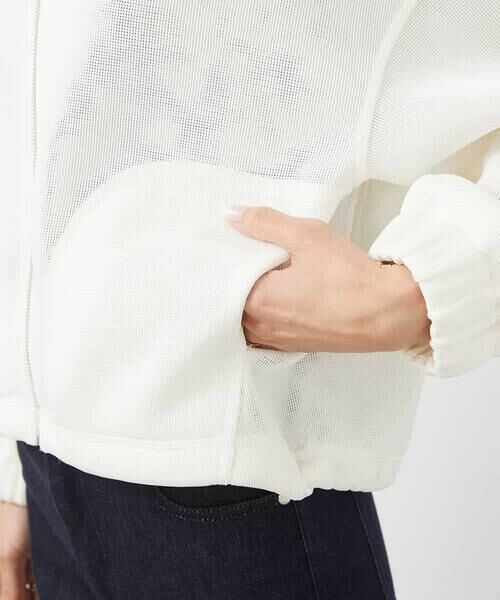 MICHEL KLEIN / ミッシェルクラン ノーカラージャケット | シアーメッシュダンボールブルゾン | 詳細20