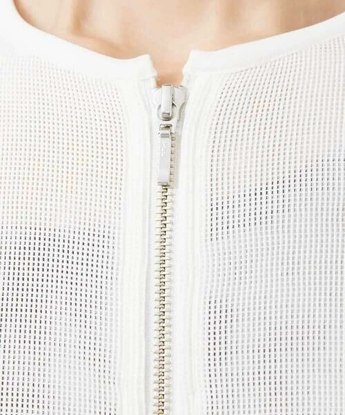 MICHEL KLEIN / ミッシェルクラン ノーカラージャケット | シアーメッシュダンボールブルゾン | 詳細21