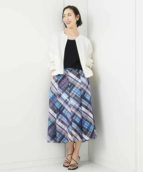 MICHEL KLEIN / ミッシェルクラン ノーカラージャケット | シアーメッシュダンボールブルゾン | 詳細4