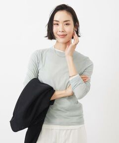 MICHEL KLEIN / ミッシェルクラン カットソー | ハイストレッチシアーレイヤードカットソー