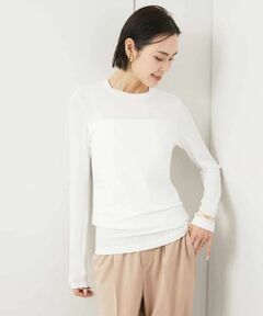 MICHEL KLEIN / ミッシェルクラン カットソー | ハイストレッチシアーレイヤードカットソー