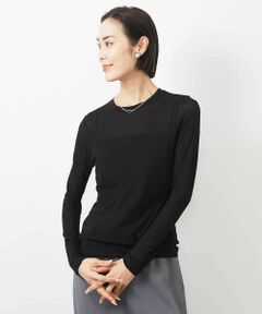 MICHEL KLEIN / ミッシェルクラン カットソー | ハイストレッチシアーレイヤードカットソー