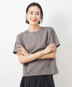 MICHEL KLEIN / ミッシェルクラン カットソー | ワンポイント刺繍Tシャツ(WEB限定カラーあり)