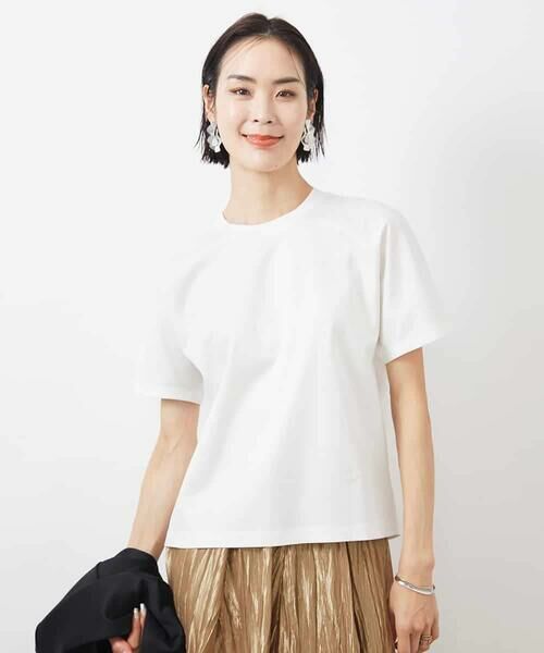 MICHEL KLEIN / ミッシェルクラン カットソー | ワンポイント刺繍Tシャツ(WEB限定カラーあり) | 詳細12