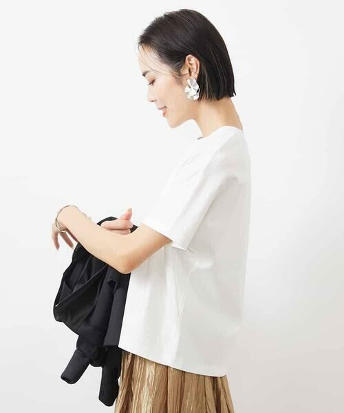 MICHEL KLEIN / ミッシェルクラン カットソー | ワンポイント刺繍Tシャツ(WEB限定カラーあり) | 詳細13